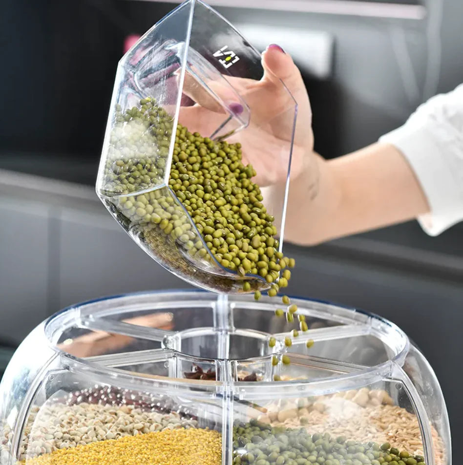 Food-Grade Plastic Kitchen Storage Container for Grains and Rice